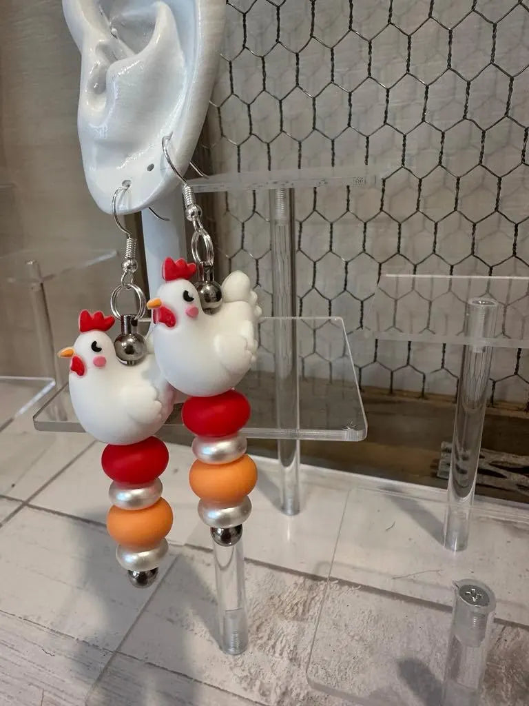 Chicken Earrings