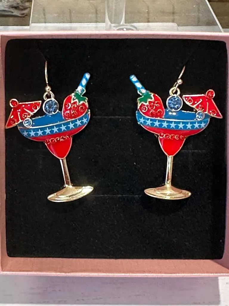 Patriotic Margarita Earrings