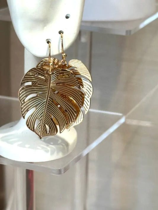 Monstera Leaf Earrings
