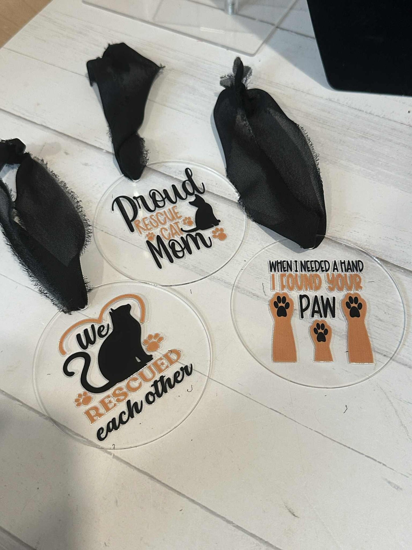 Cat Rescue Ornament Set