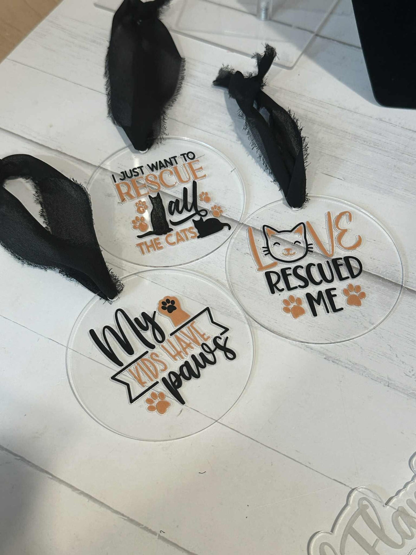 Cat Rescue Ornament Set