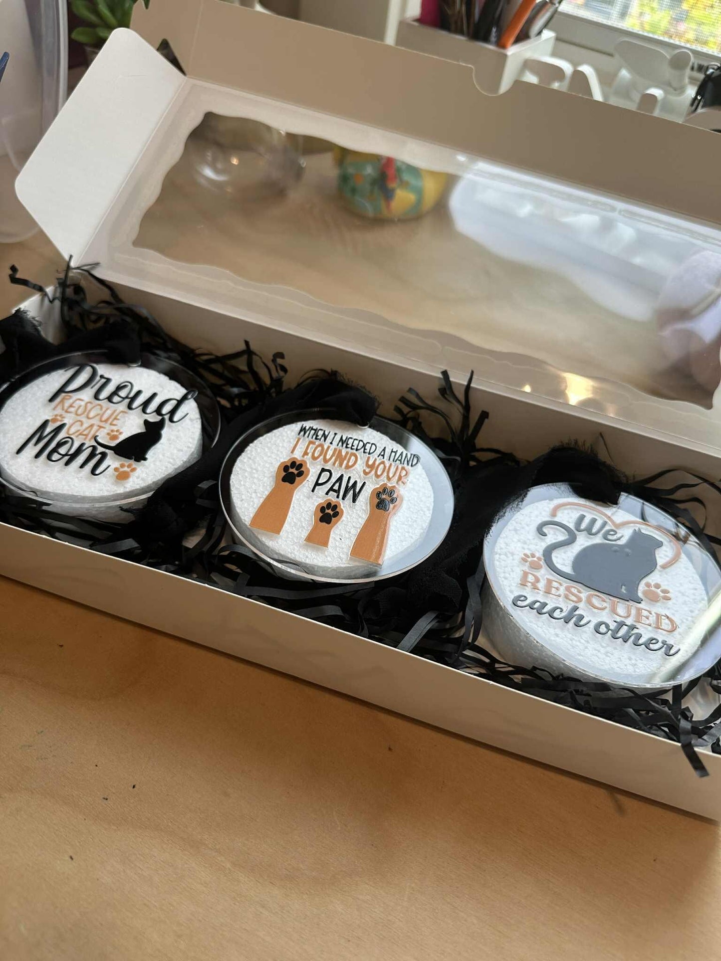 Cat Rescue Ornament Set