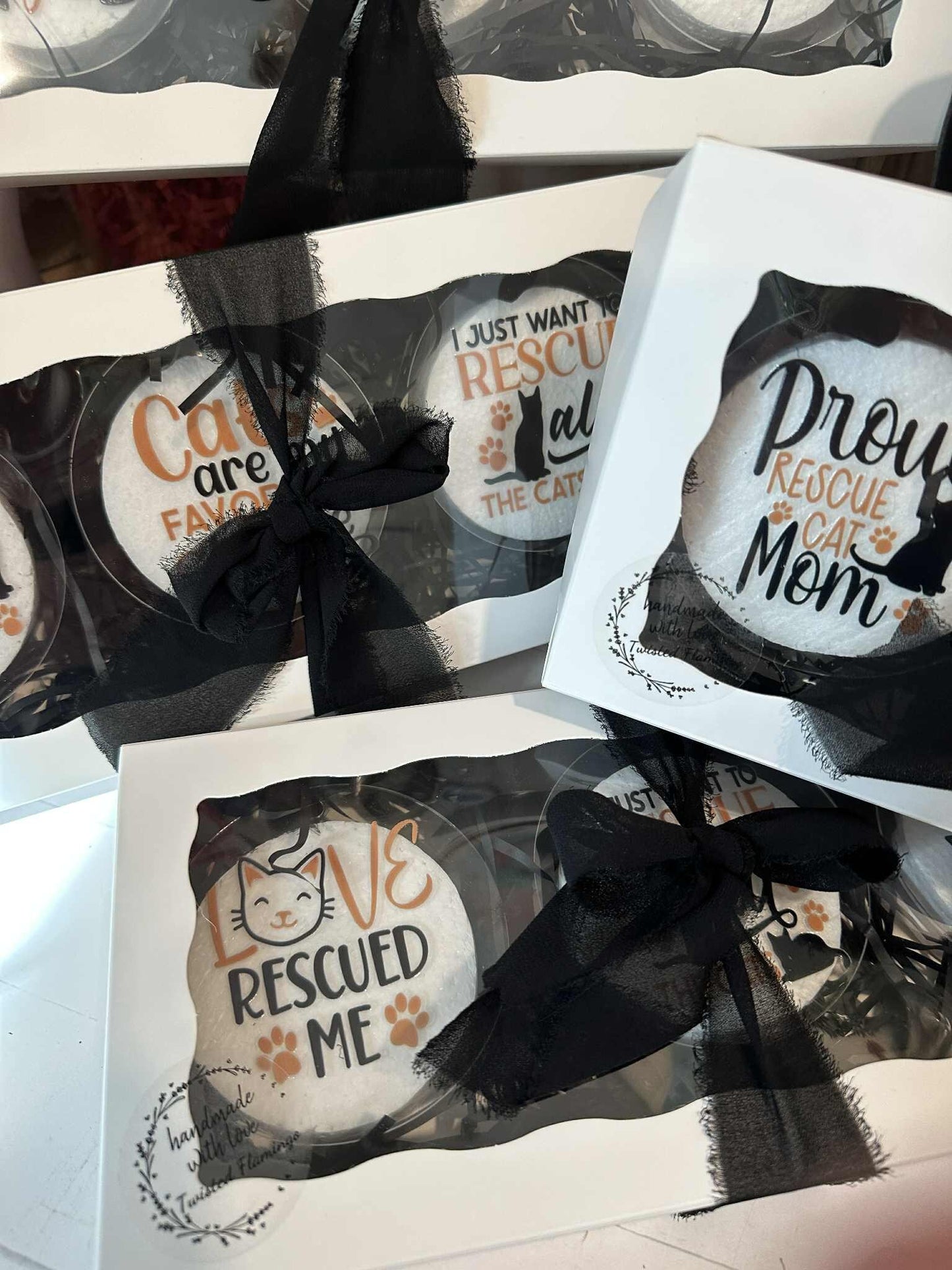 Cat Rescue Ornament Set
