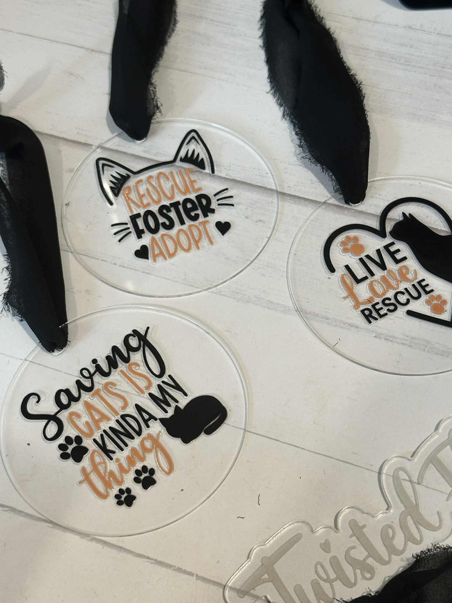 Cat Rescue Ornament Set