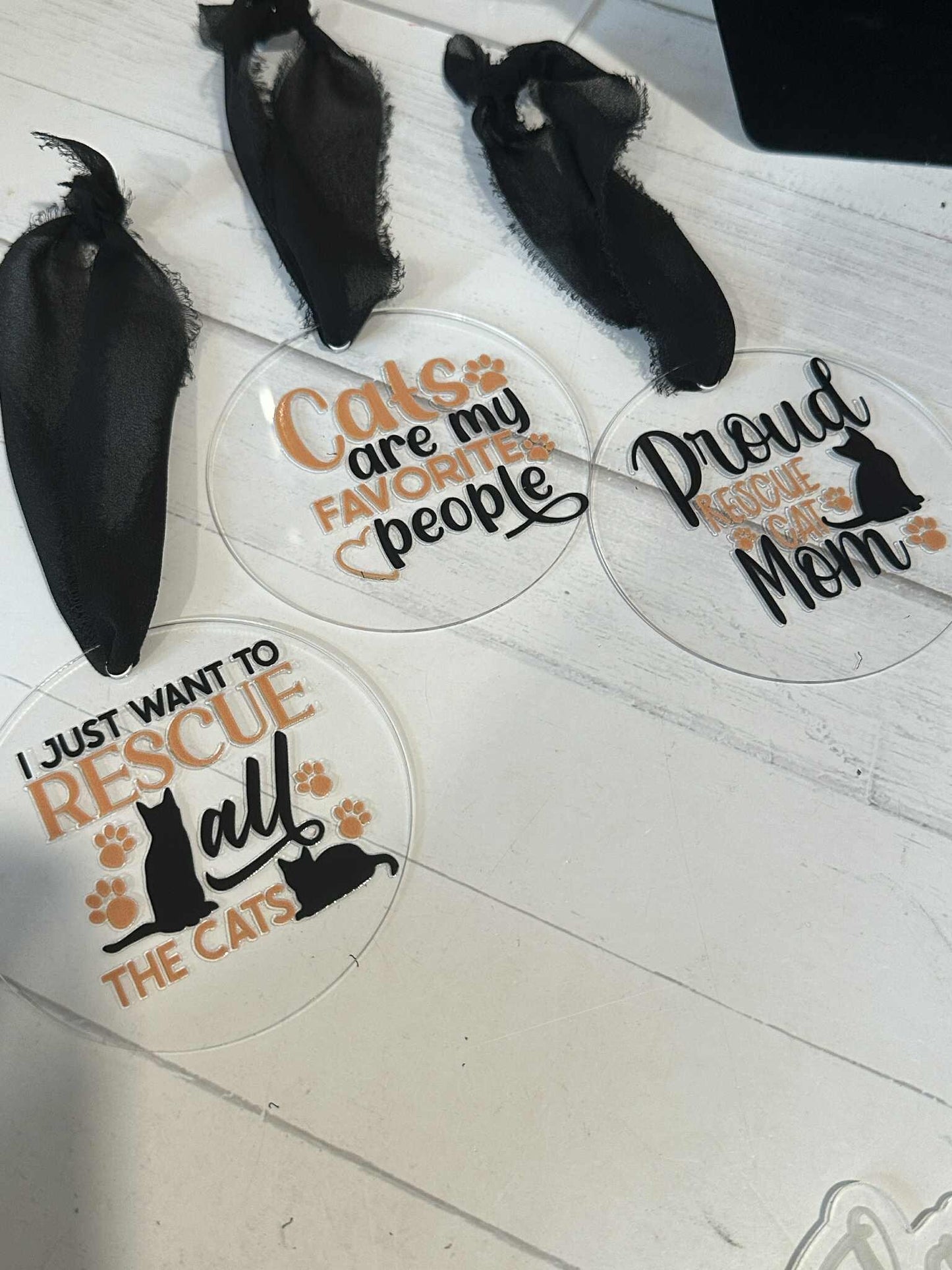 Cat Rescue Ornament Set