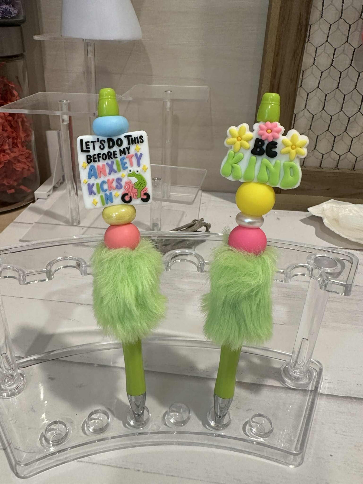 Furry Fluffy Beadable Pens