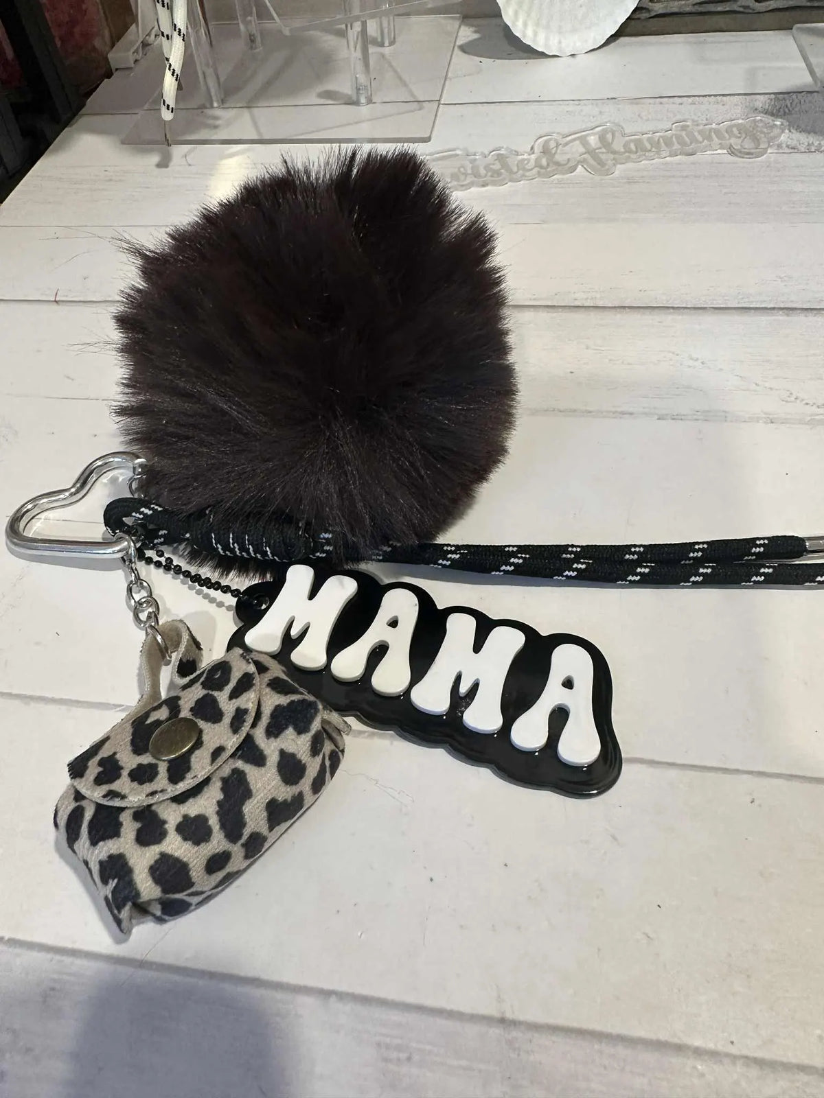 Mama Pom Pom Keychain Bag Clips