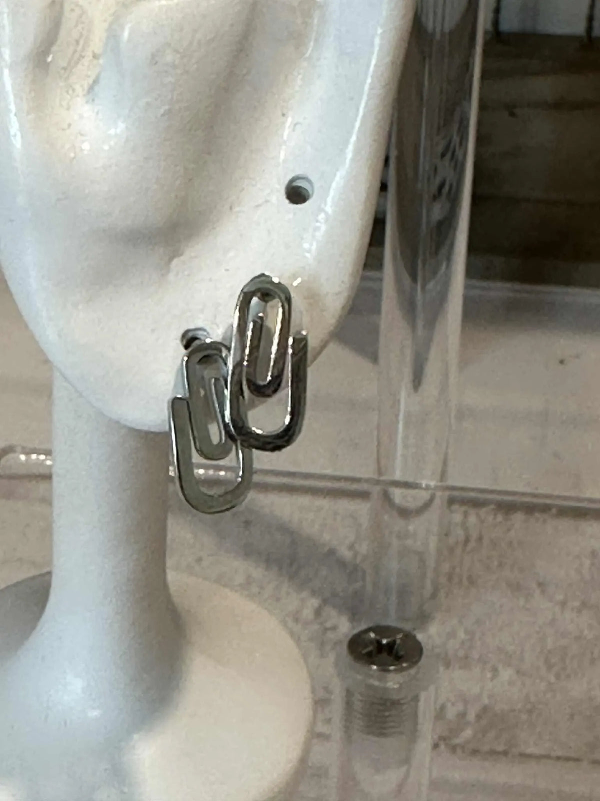 Mini Paperclip Stud Earrings