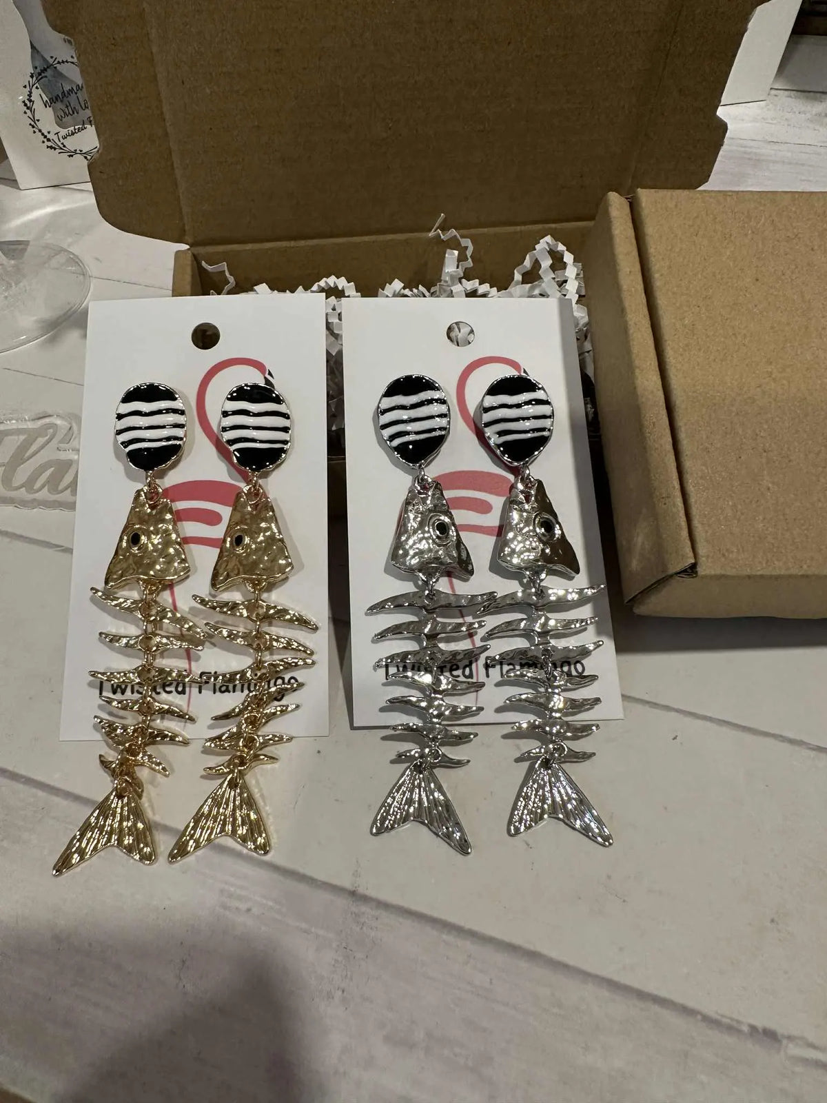 Fish Bone Earrings