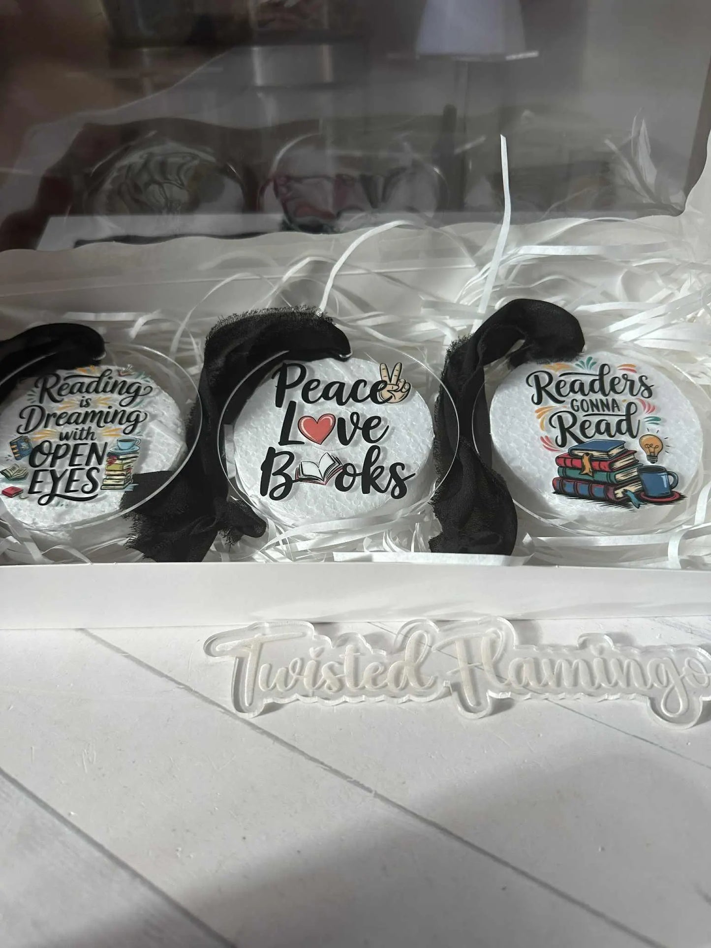 Book Lover Ornament Set