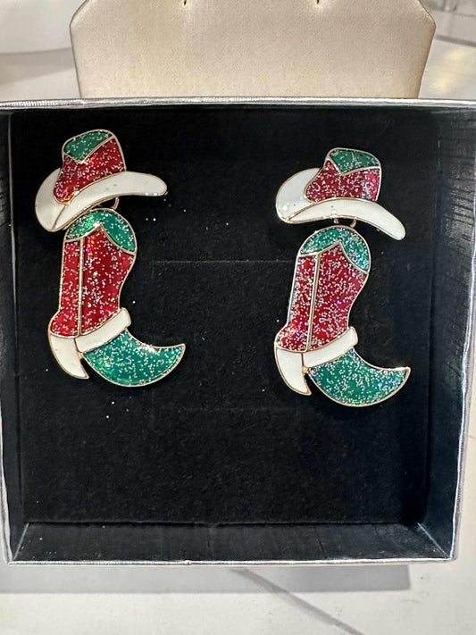 Dancing Cowboy Boot Earrings