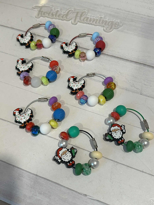 Christmas Beaded Tumbler Handle Charms