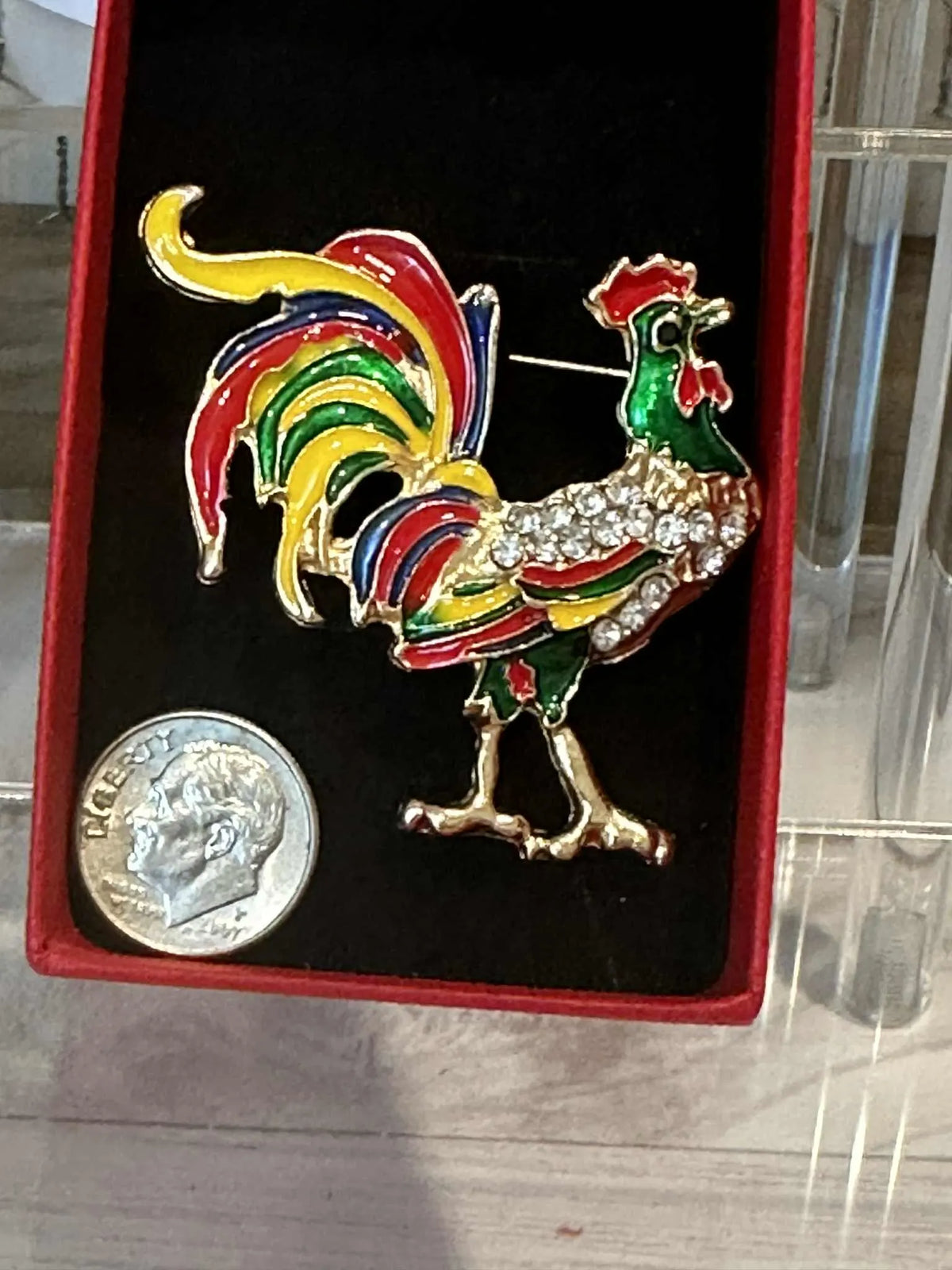 Rooster Brooch
