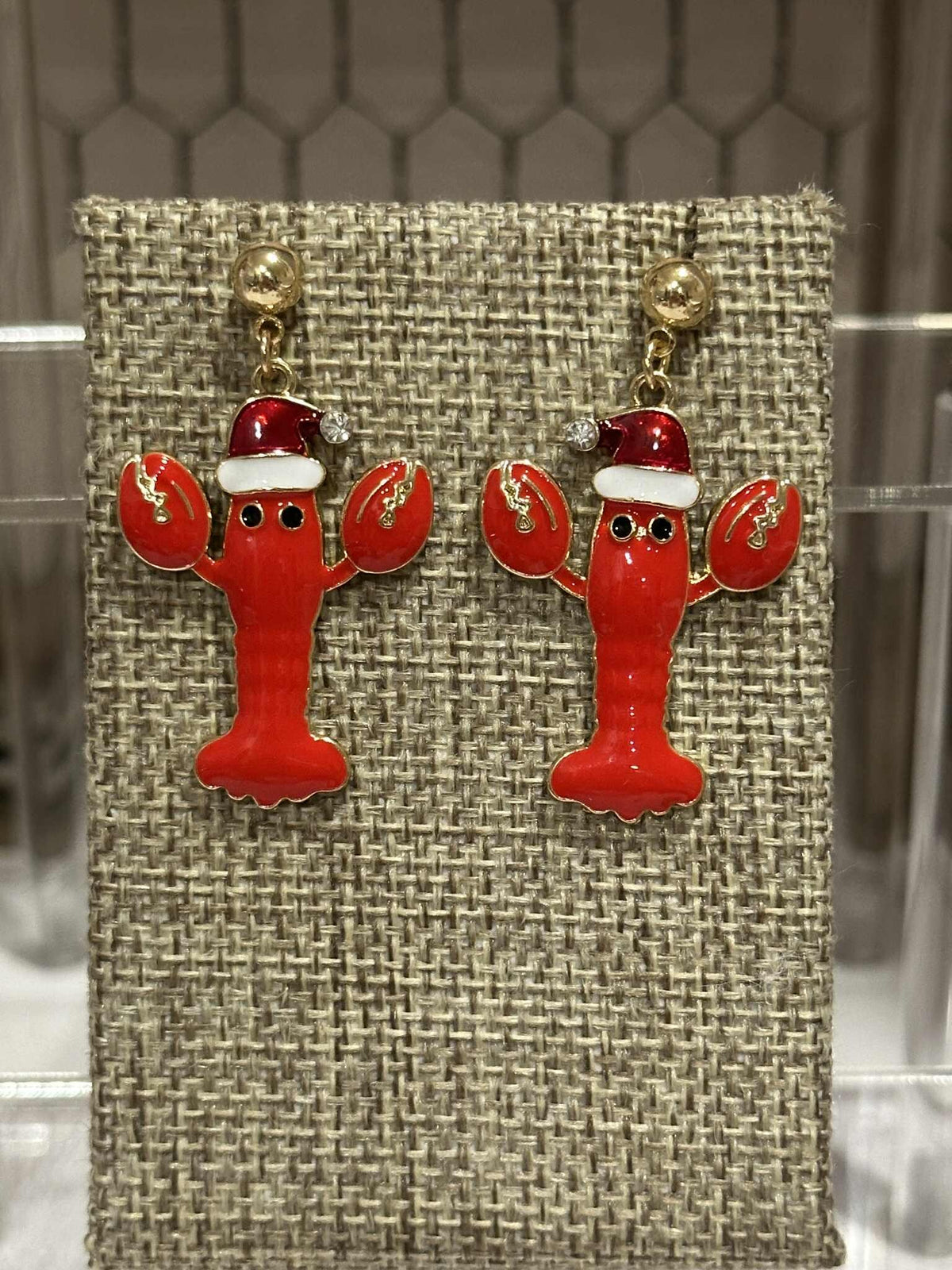 Lobster Christmas Earrings