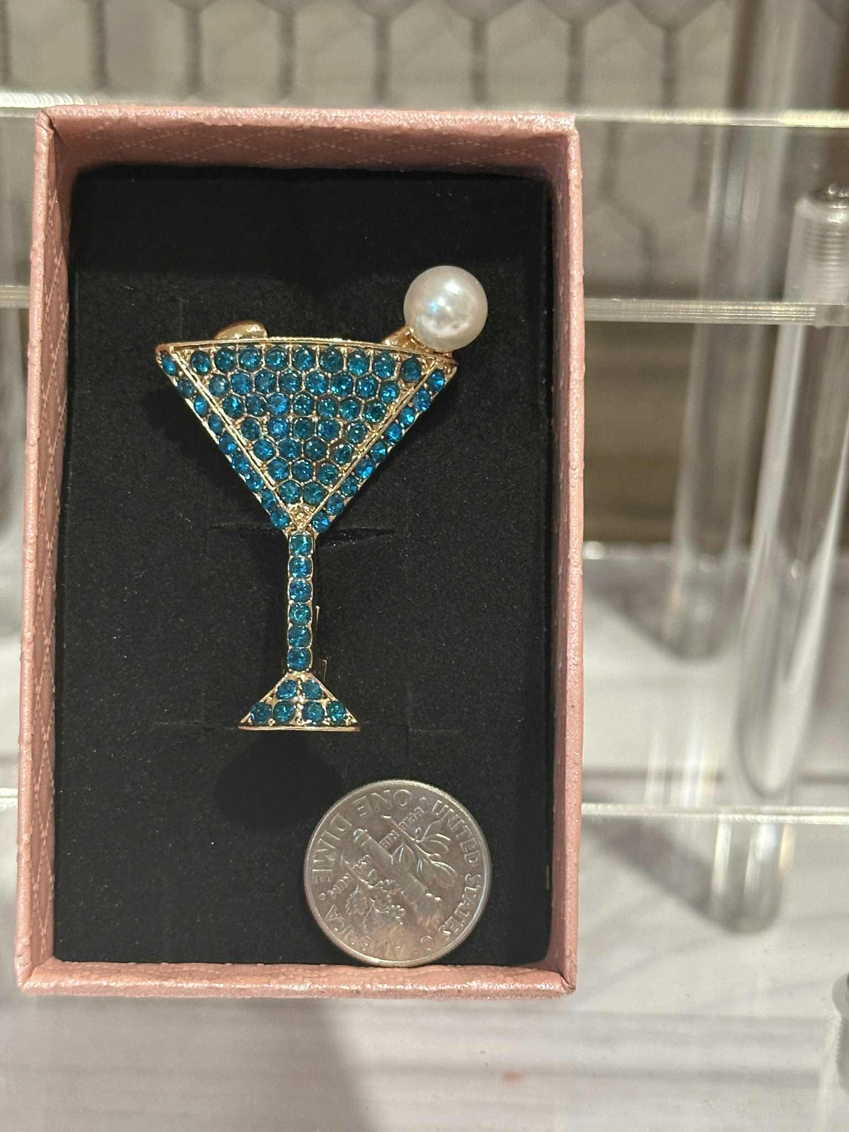 Cocktail Glass Brooch