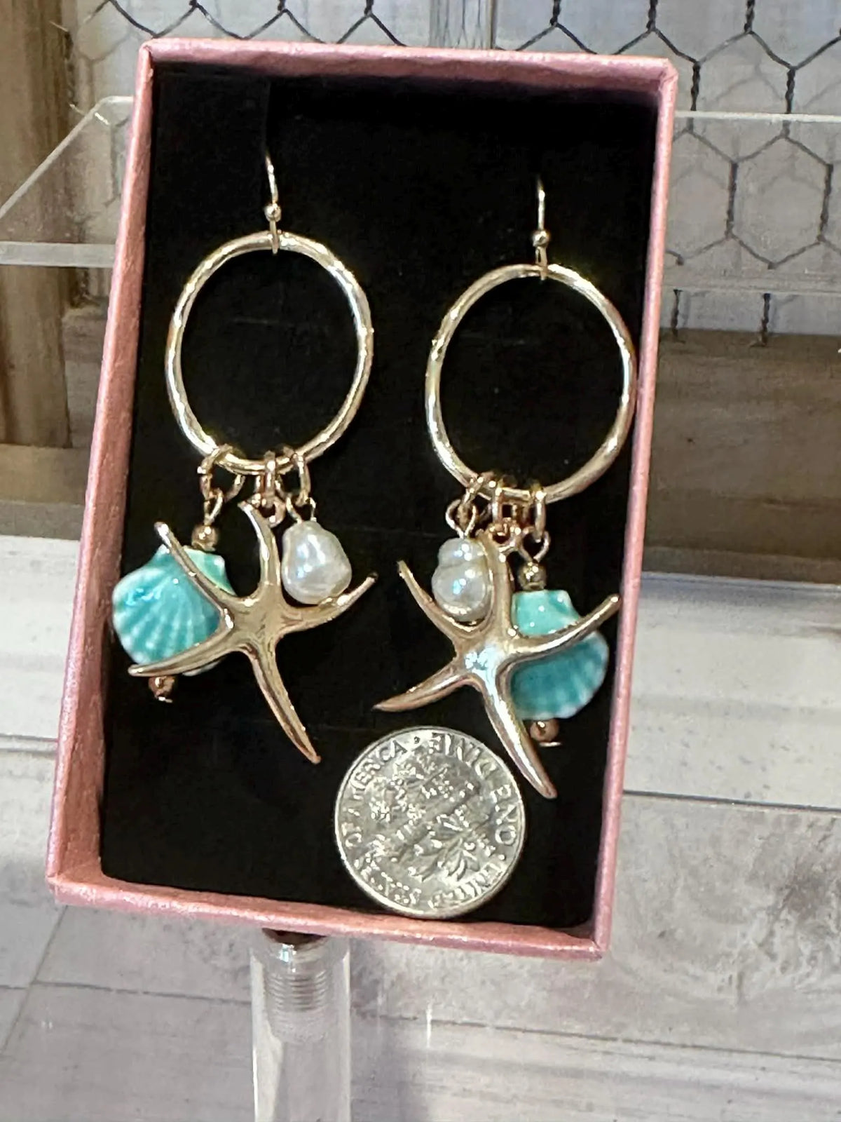 Coastal Dangle Charm Earrings