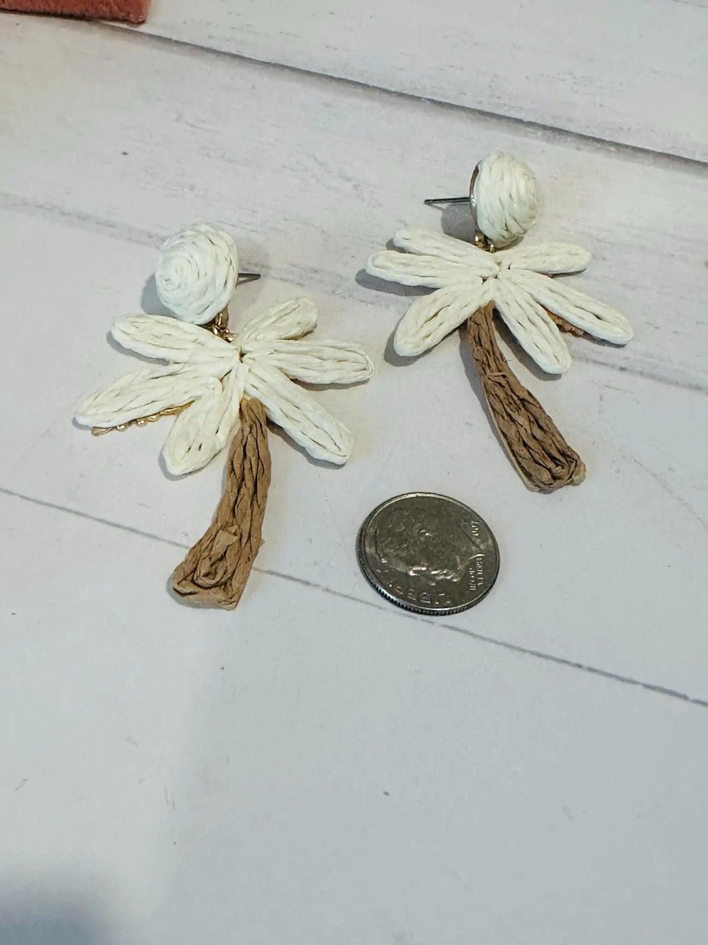 Rattan Palm Tree Earrings