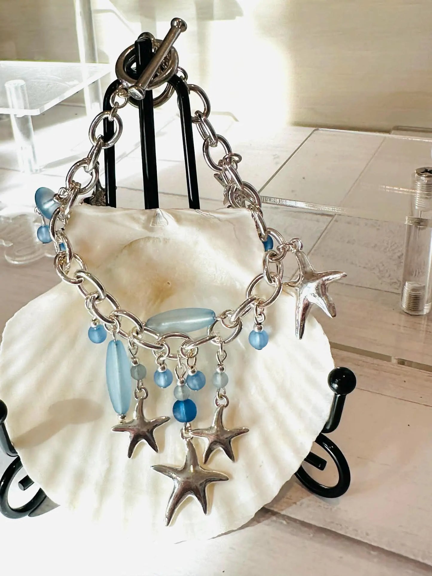 Sea Glass Starfish Bracelet