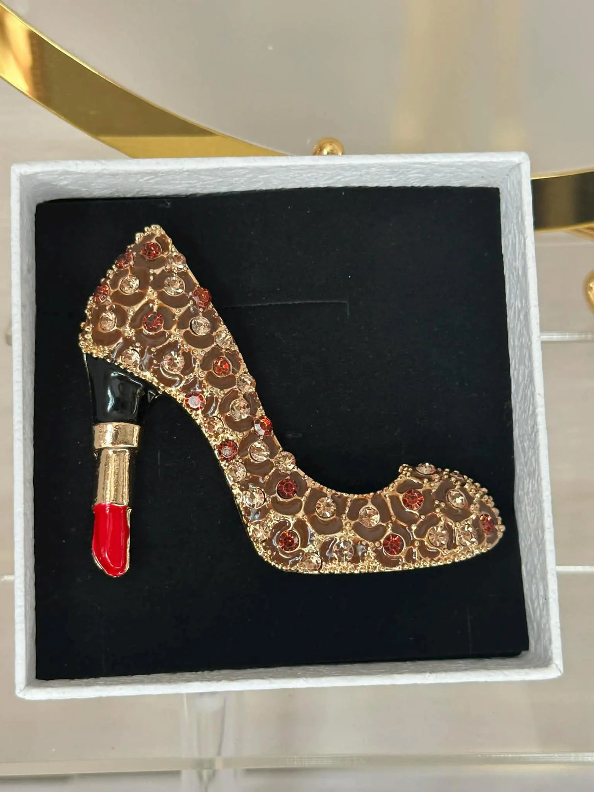 Lipstick High Heel Brooch