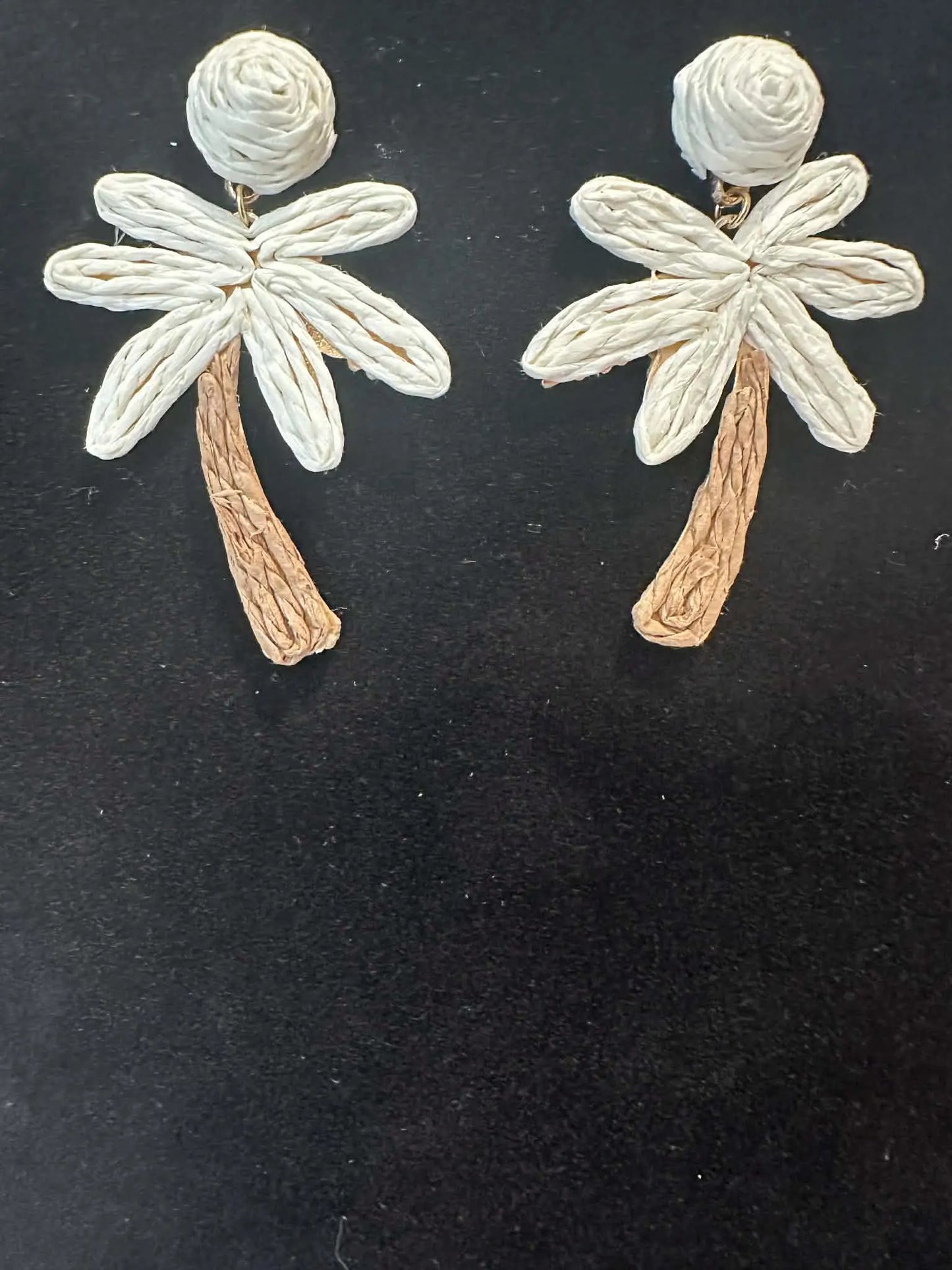 Rattan Palm Tree Earrings