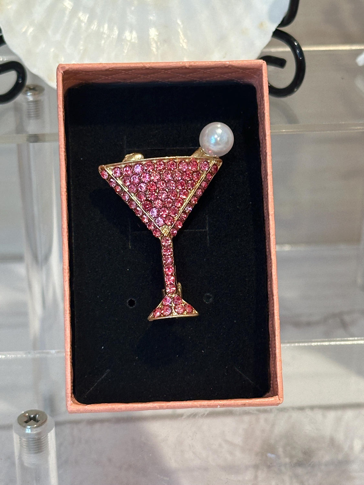 Cocktail Glass Brooch