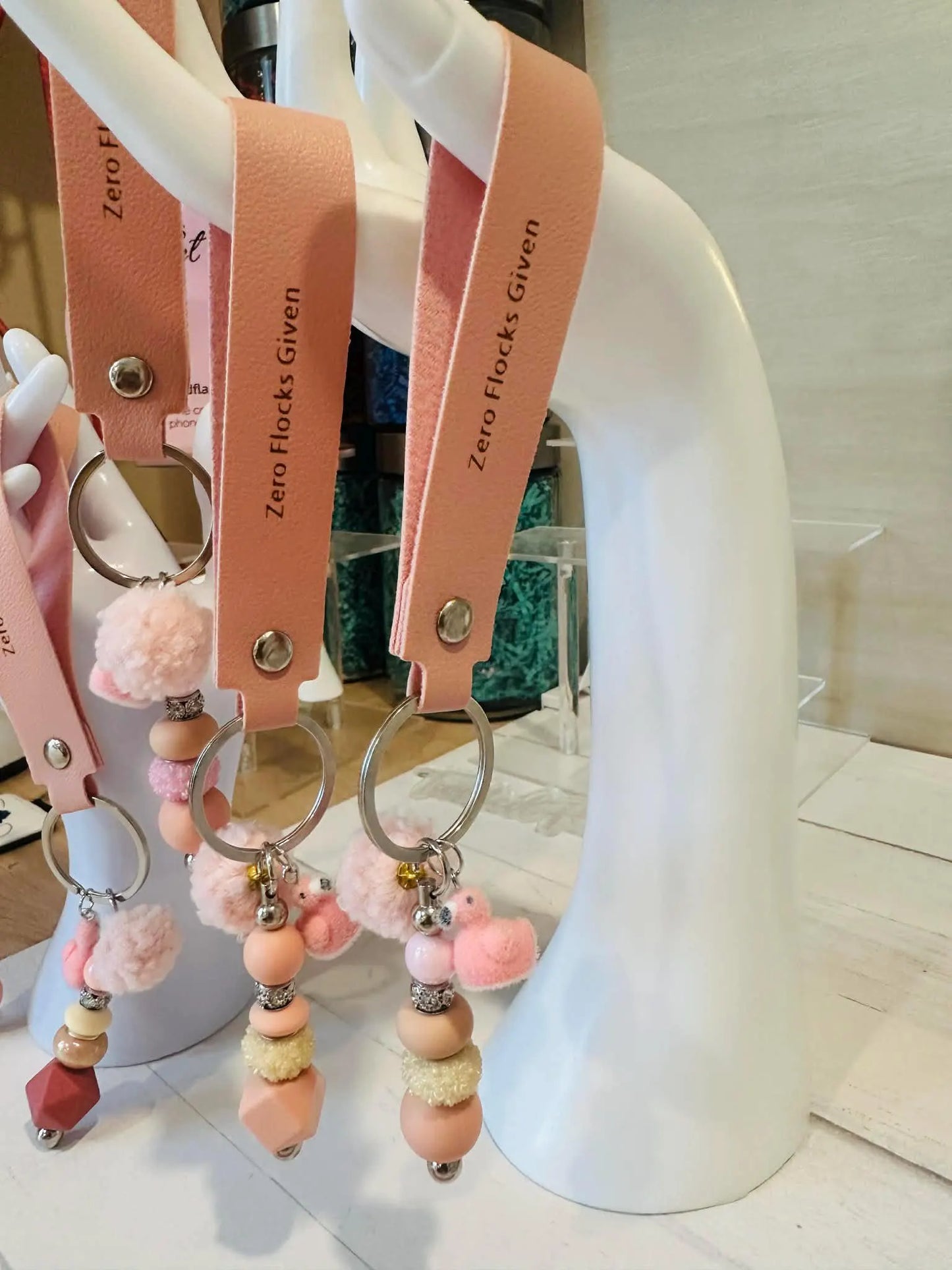 Zero Flocks Flamingo Key Fob