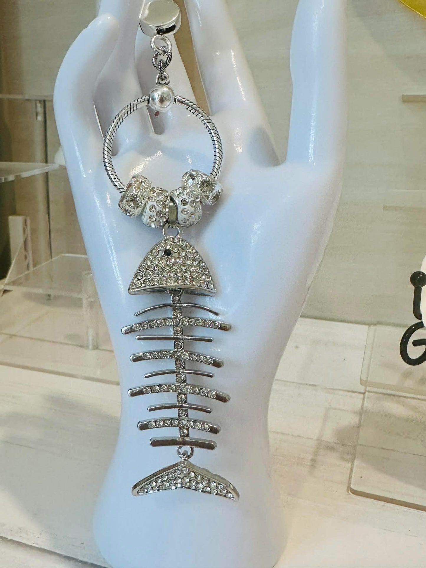 Fishbone Keychain/Bag Clip