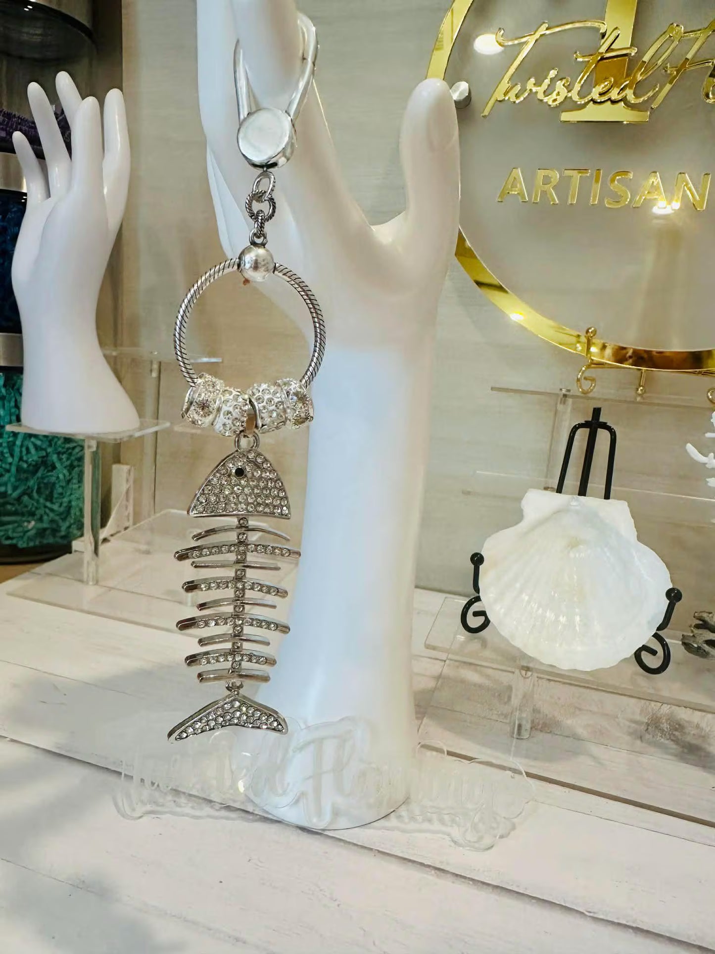 Fishbone Keychain/Bag Clip