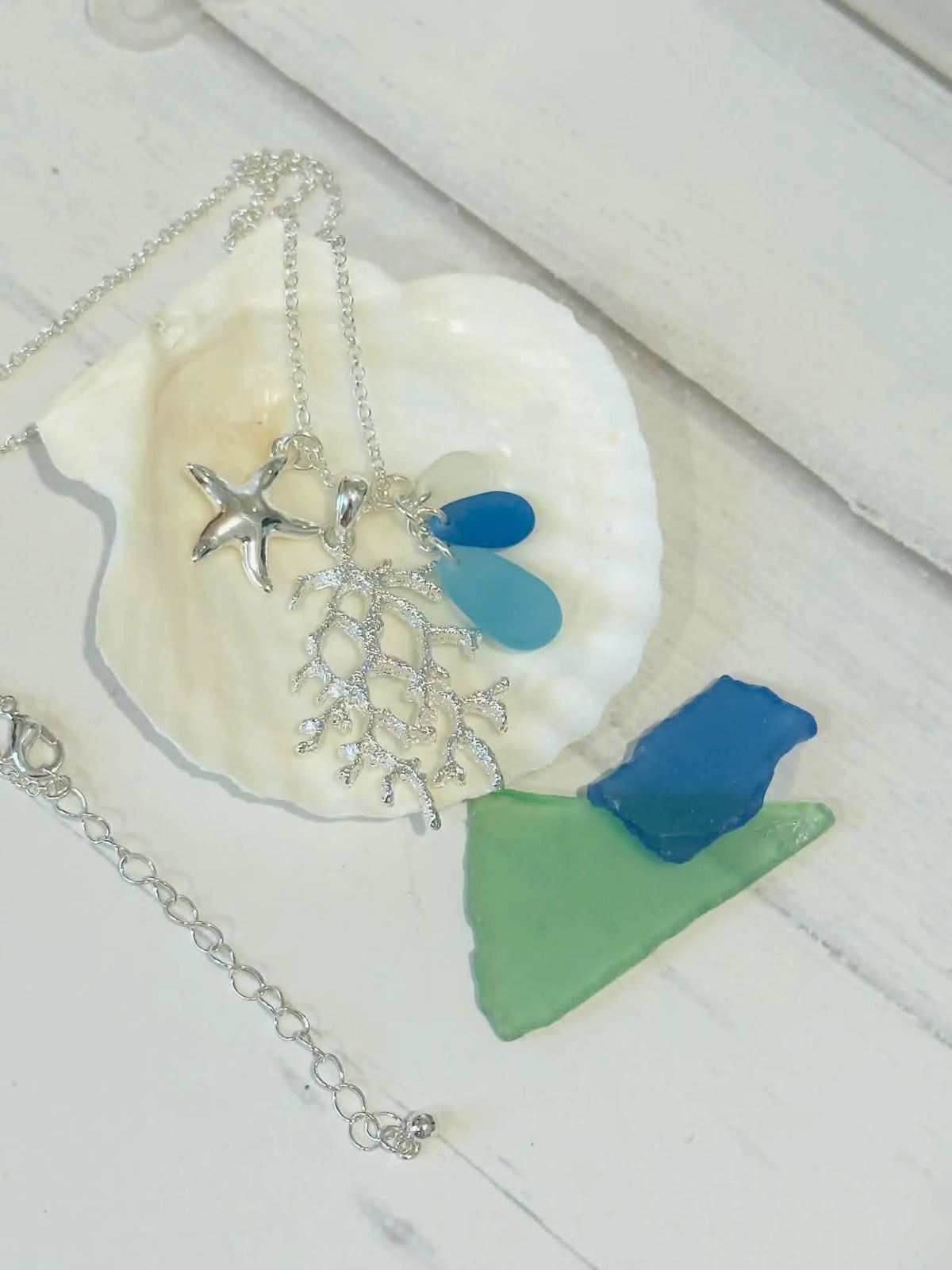 Sea Glass Coral Necklace