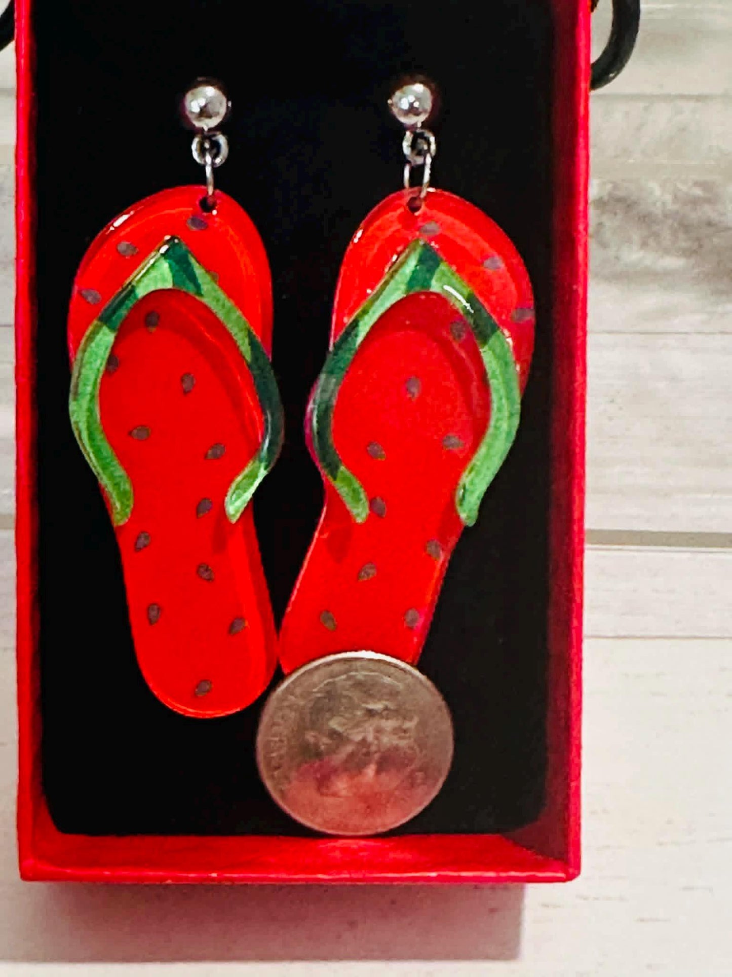 Watermelon Flip Flop Earrings