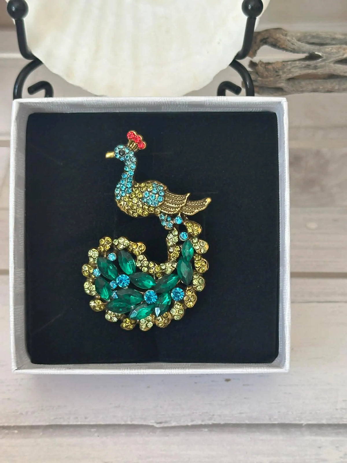 Peacock Brooch