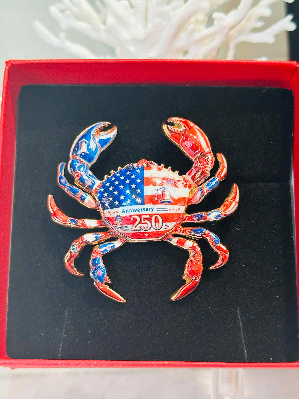 America Crab Brooch~ 250 Anniversary