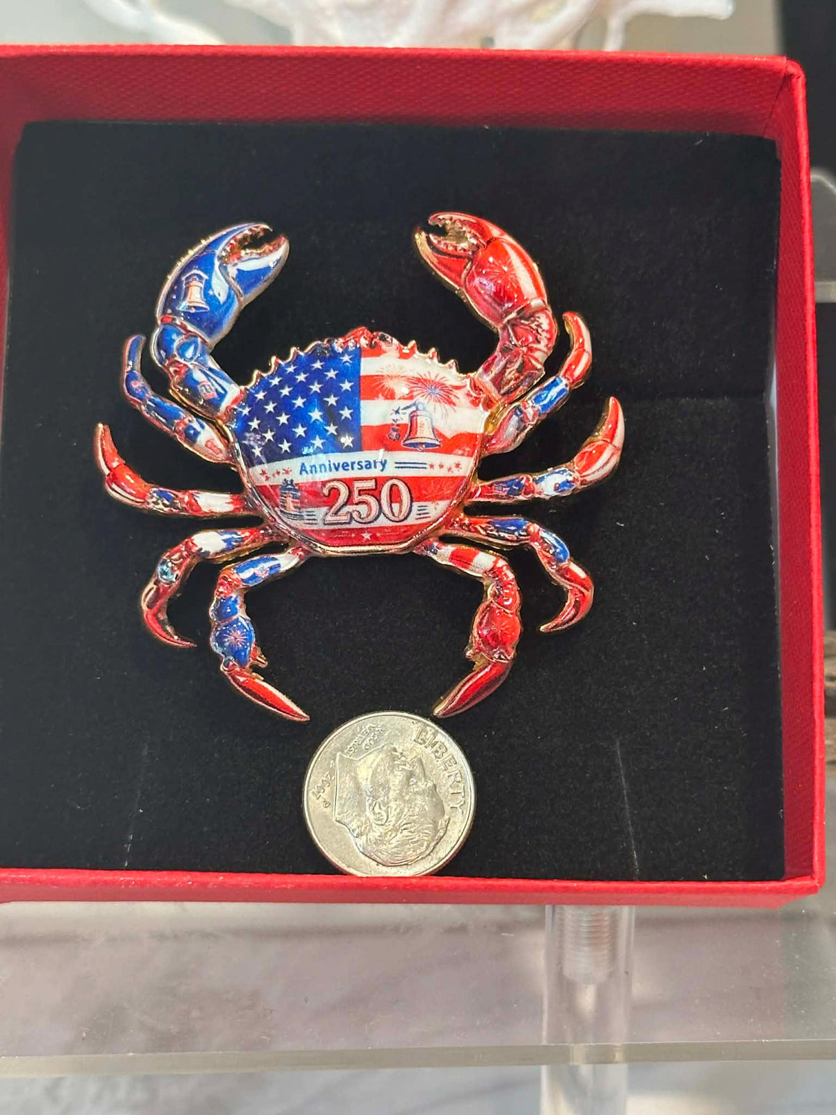 America Crab Brooch~ 250 Anniversary