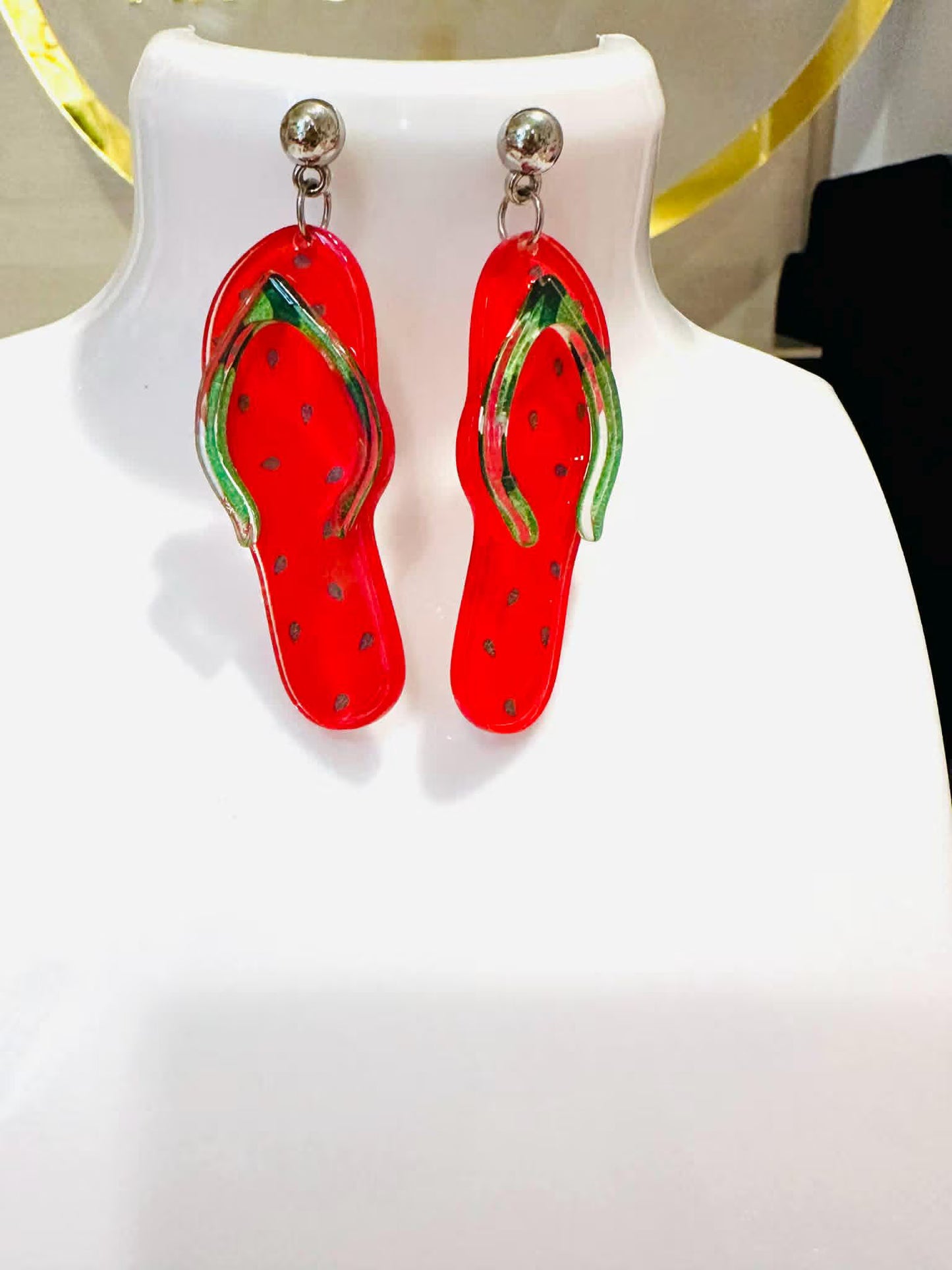 Watermelon Flip Flop Earrings