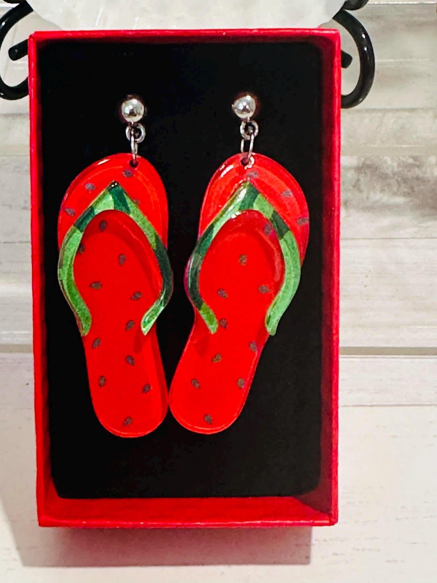 Watermelon Flip Flop Earrings