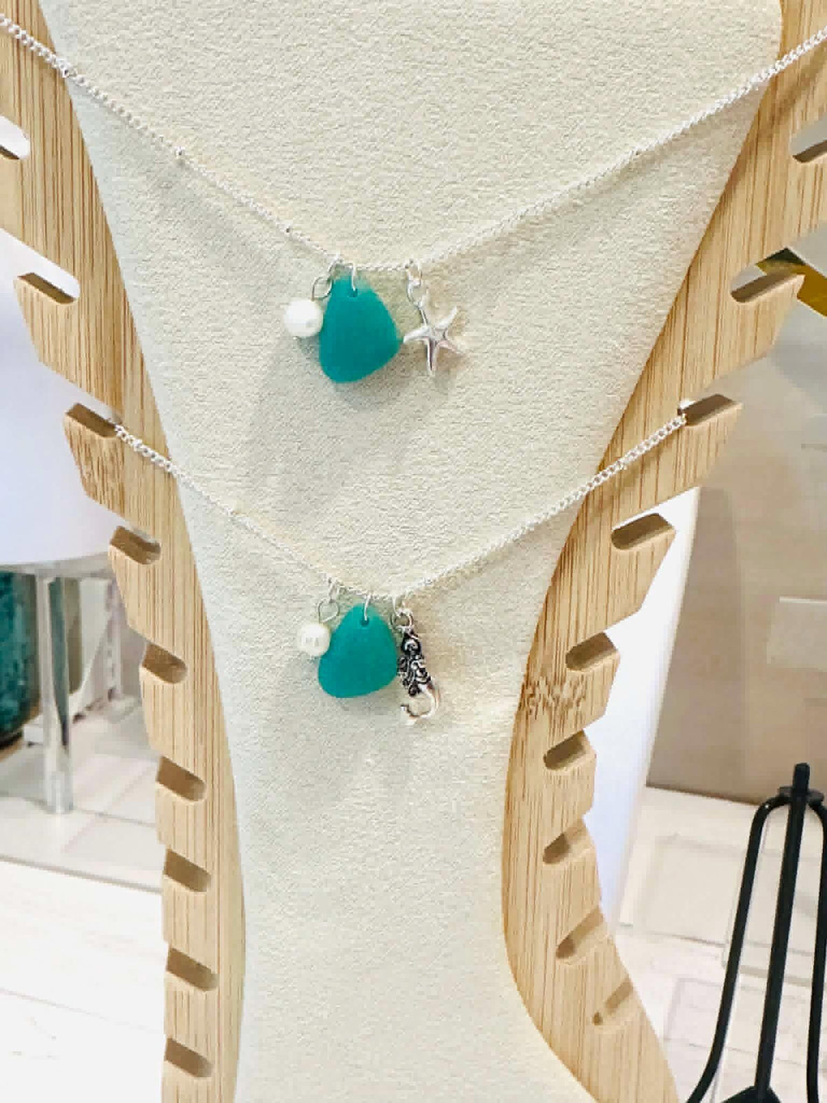 Sea Glass Anklets