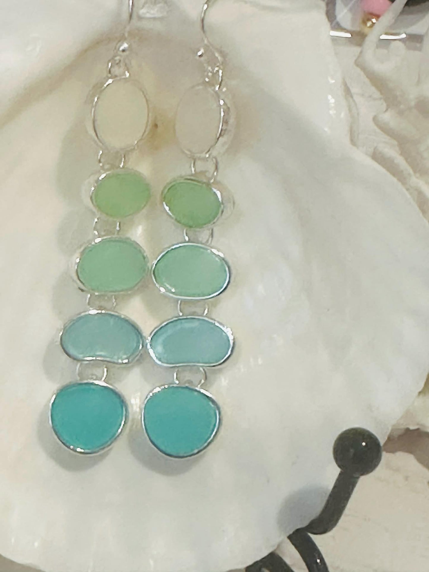 Sea Glass Dangle Earrings