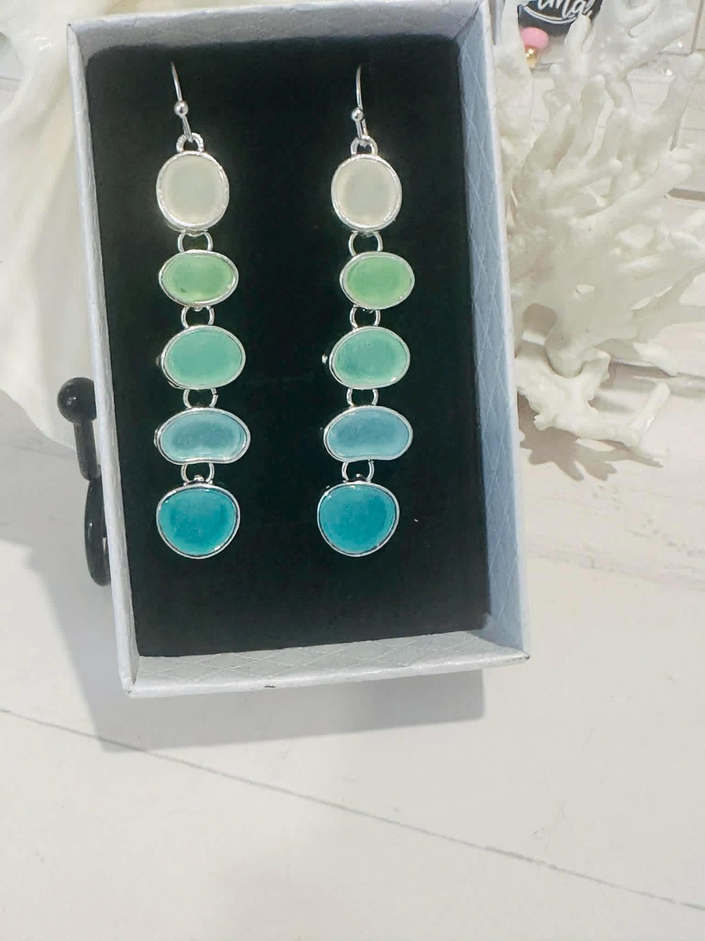 Sea Glass Dangle Earrings