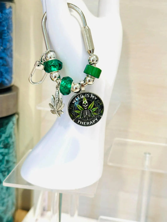 Weed is my Therapy Carabiner