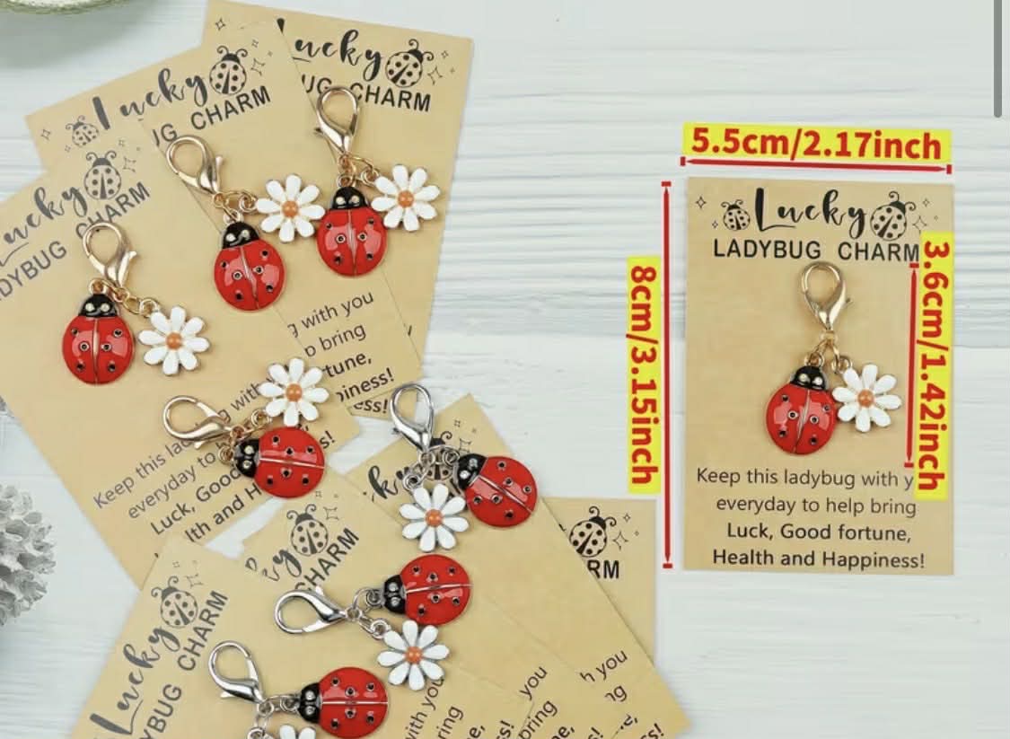 Lucky Ladybug Charm Cards