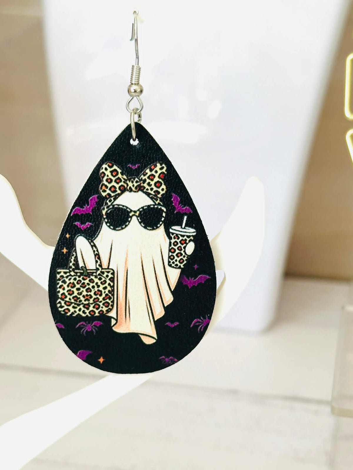 Leopard Ghost Earrings