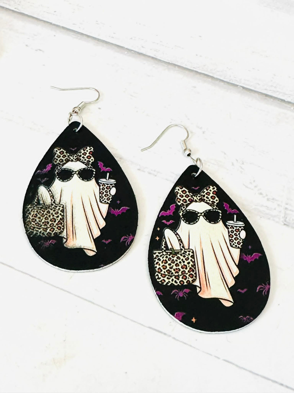 Leopard Ghost Earrings