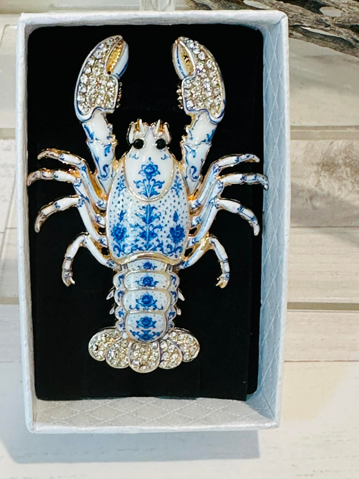 Porcelain Lobster Brooch