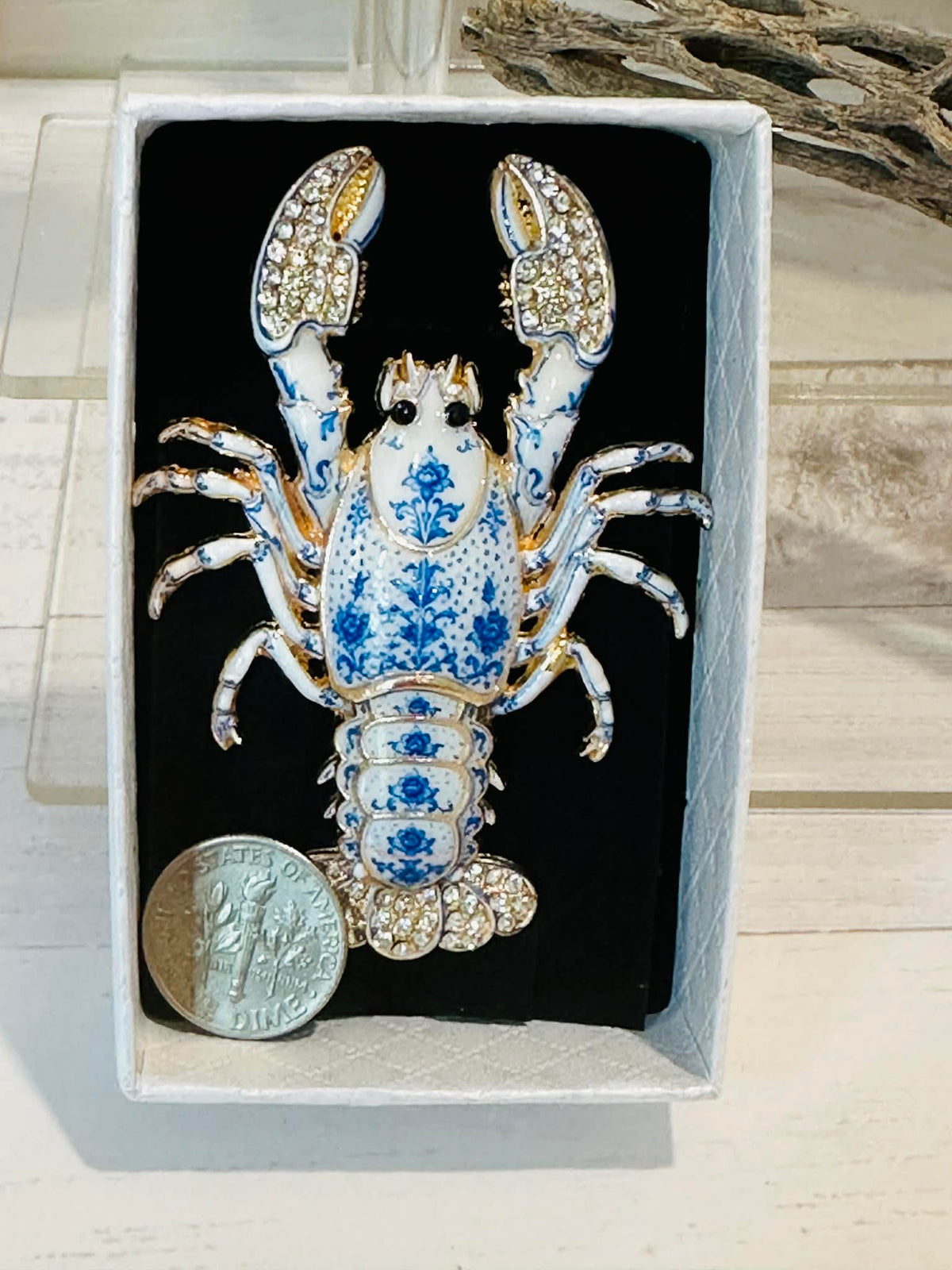 Porcelain Lobster Brooch