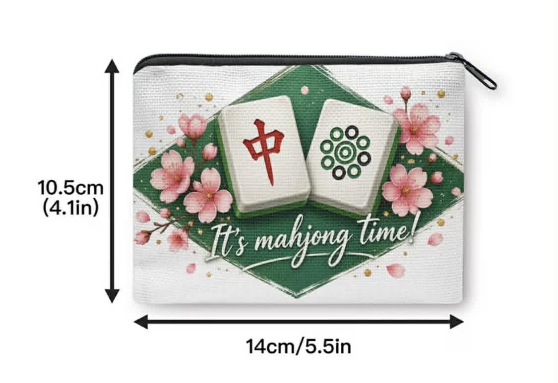 Mini Mahjong Zippered Coin Bags