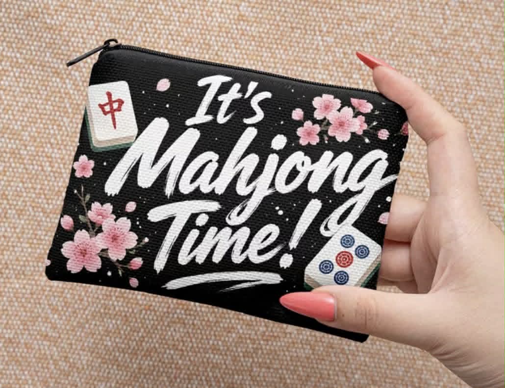 Mini Mahjong Zippered Coin Bags