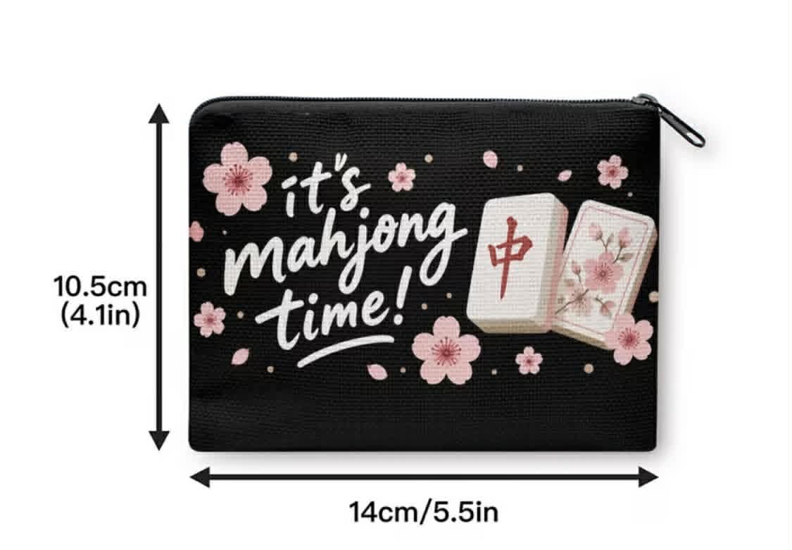 Mini Mahjong Zippered Coin Bags