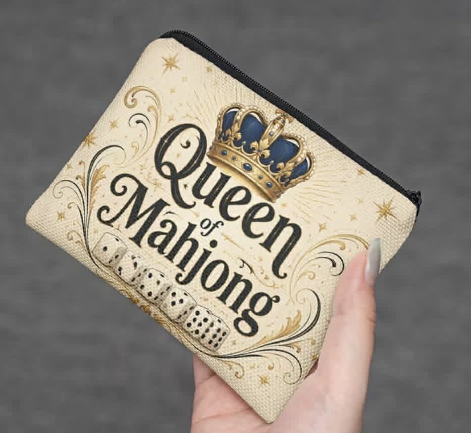 Mini Mahjong Zippered Coin Bags
