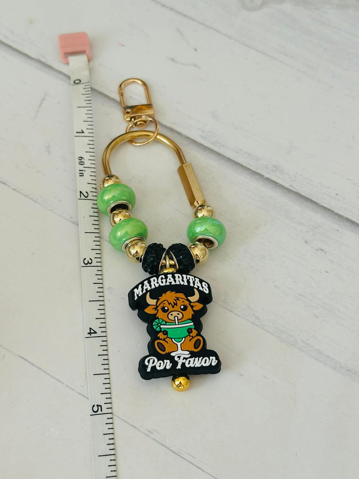 Highland Cow Margarita Carabiner