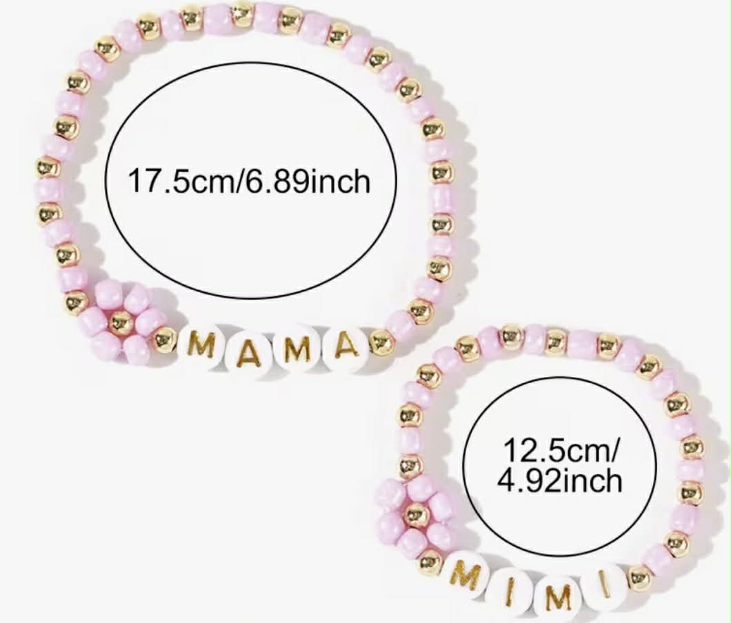 Mom & Daughter beaded Bracelets